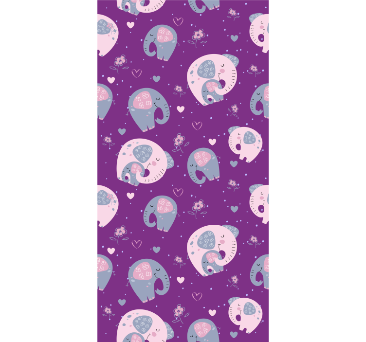 Kind Rollos Lila elefanten - TenStickers