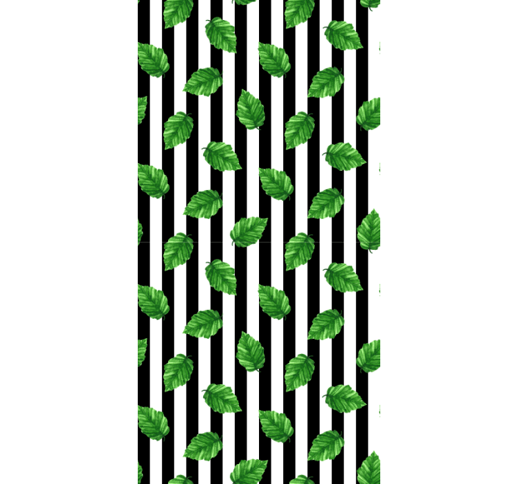 Rollo Fenster Blumen blattstreifenmuster - TenStickers