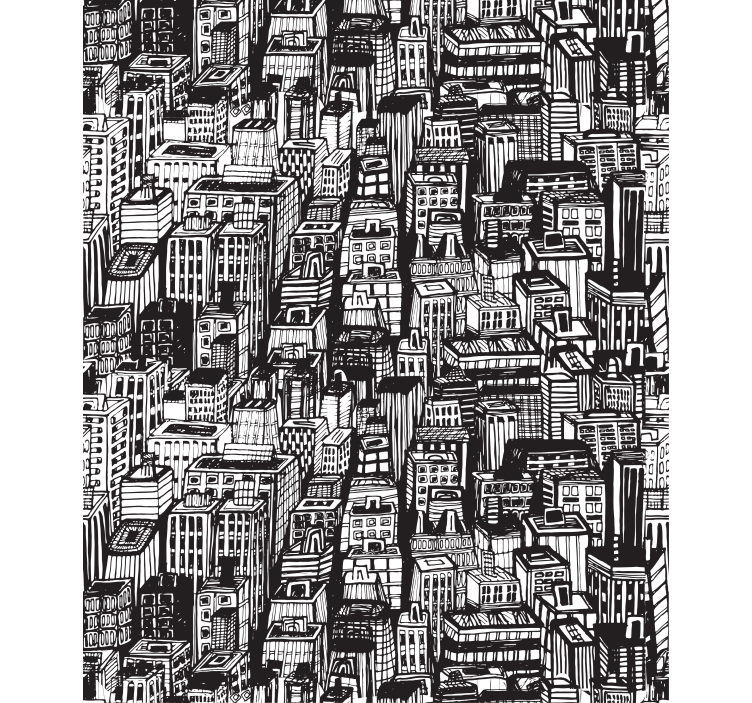 Rollo mit Zeichnungen Skyline von new york reflektiert - TenStickers