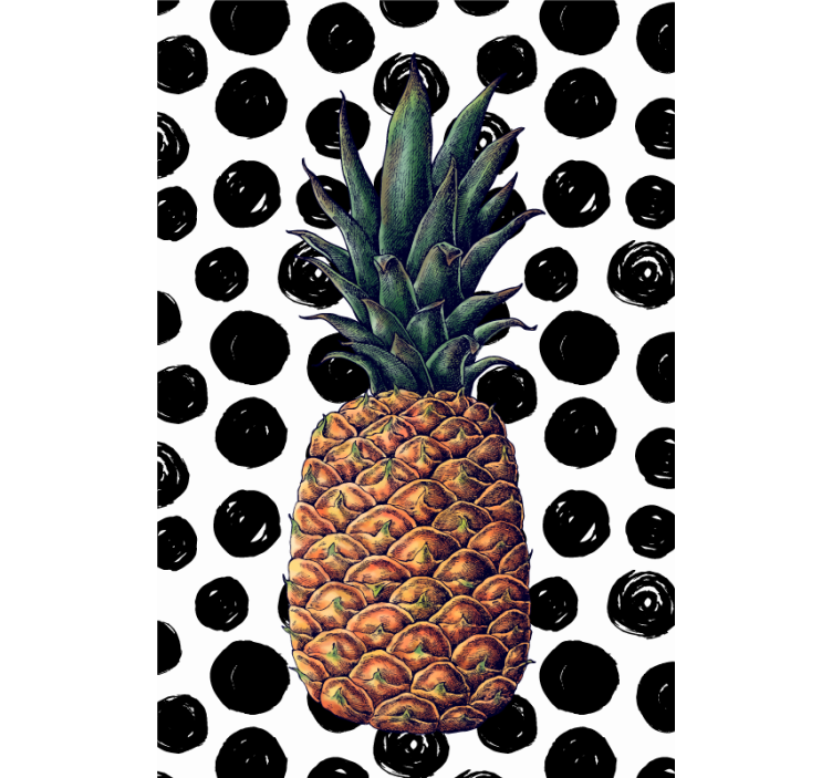 Rollo Fenster Obst ananas mit punkten - TenStickers
