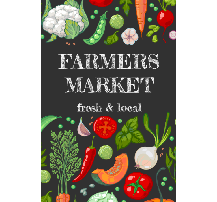 Rollo mit Obst und Gemüse Bauernmarkt - TenStickers