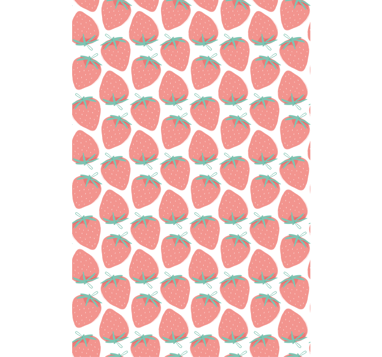 Rollo mit Obst und Gemüse Nahtloses erdbeermuster pastell - TenStickers
