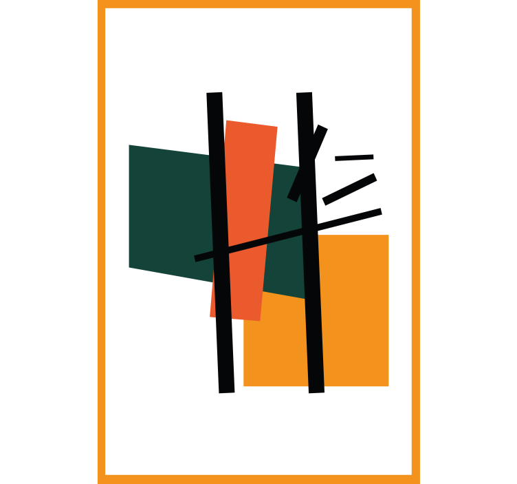 Rollo mit Zeichnungen Quadrate und rechtecke abstrakte kunst - TenStickers