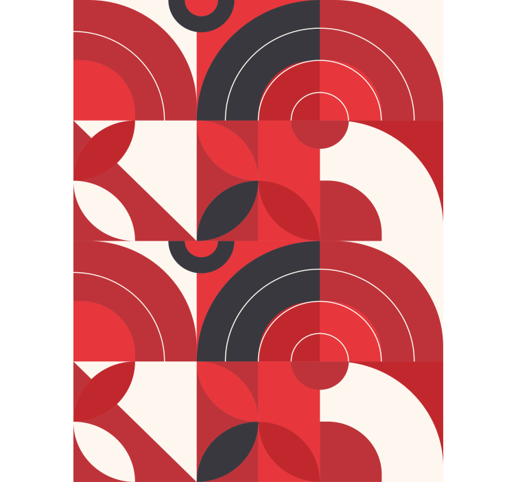 Rollo mit Zeichnungen Rote geometrische kunst - TenStickers