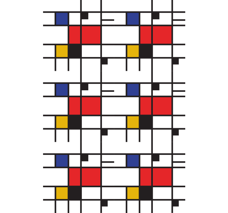 Rollo mit Zeichnungen Mondrian geometrische kunst - TenStickers