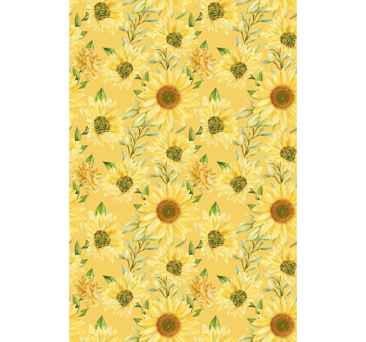 Rollo Fenster Blumen sonnenblumengartenmuster - TenStickers