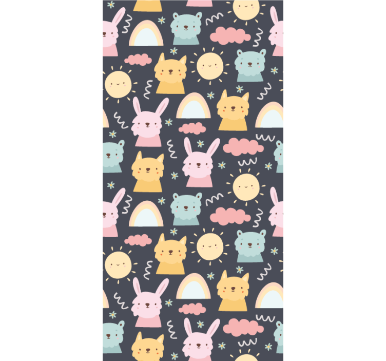 Rollo Fenster Spaß verspielte tiere muster - TenStickers