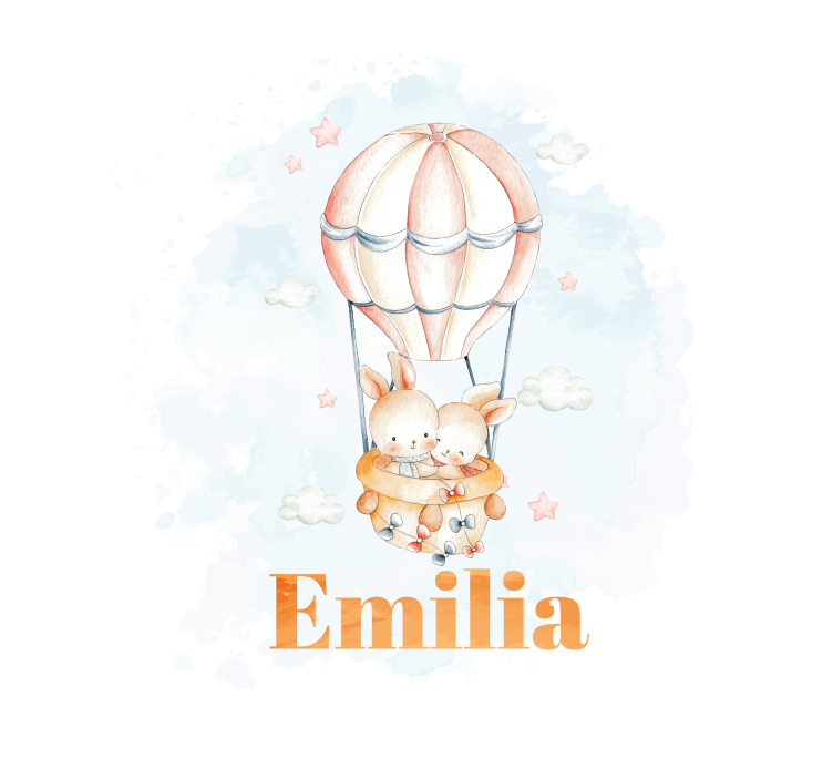 Rollo mit Zeichnungen Pastellballon mit süßen tieren - TenStickers