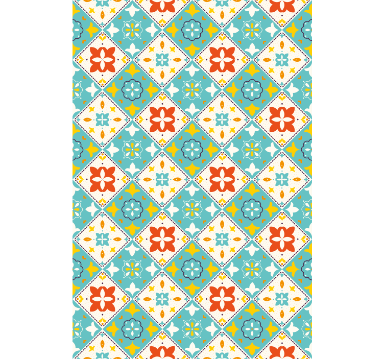 Rollo Fenster Badezimmer blaue und beige fliesen - TenStickers