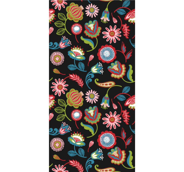Rollo mit Blumen Buntes volksmuster - TenStickers