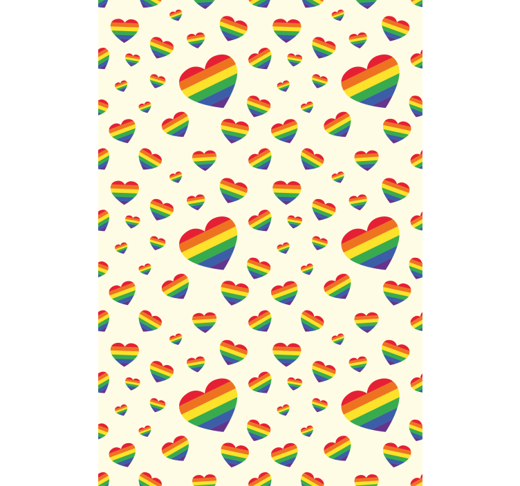 Rollo Fenster romantisch lgbt-herzen-muster - TenStickers