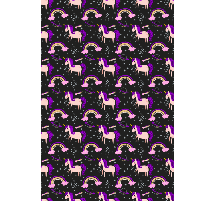 Rollo Fenster Kinderzimmer rosa einhörner und bögen - TenStickers