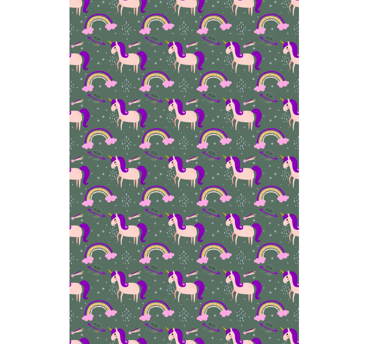 Rollo Fenster Kinderzimmer lila einhorn muster - TenStickers