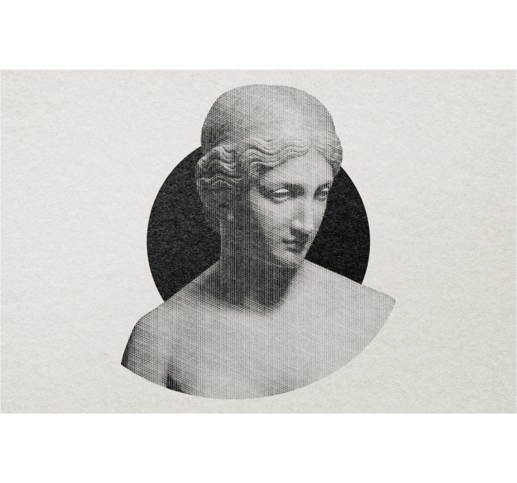 Rollo Fenster Zeichnungen traditionelle skulptur büste - TenStickers