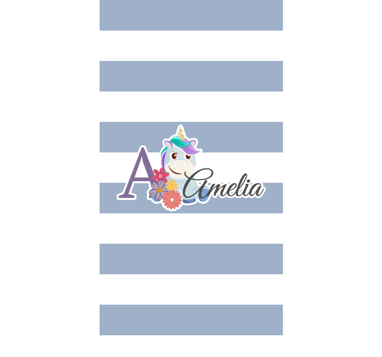 Rollo Fenster Kinderzimmer einhorn name personalisiert - TenStickers