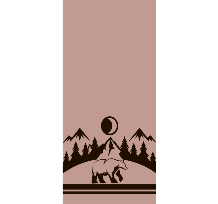 Rollo fenster tiere bär und berge - TenStickers