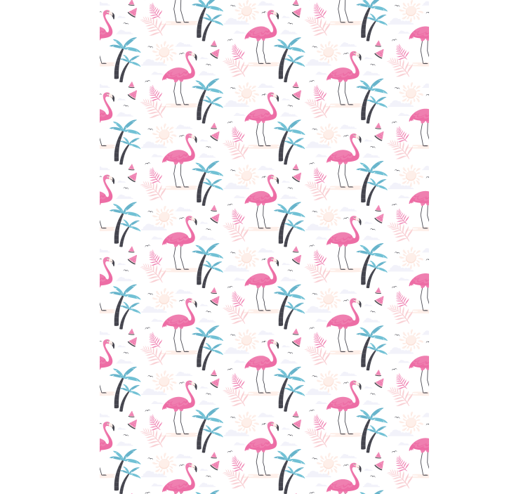 Rollo mit Tieren Tropischer rosa flamingo - TenStickers