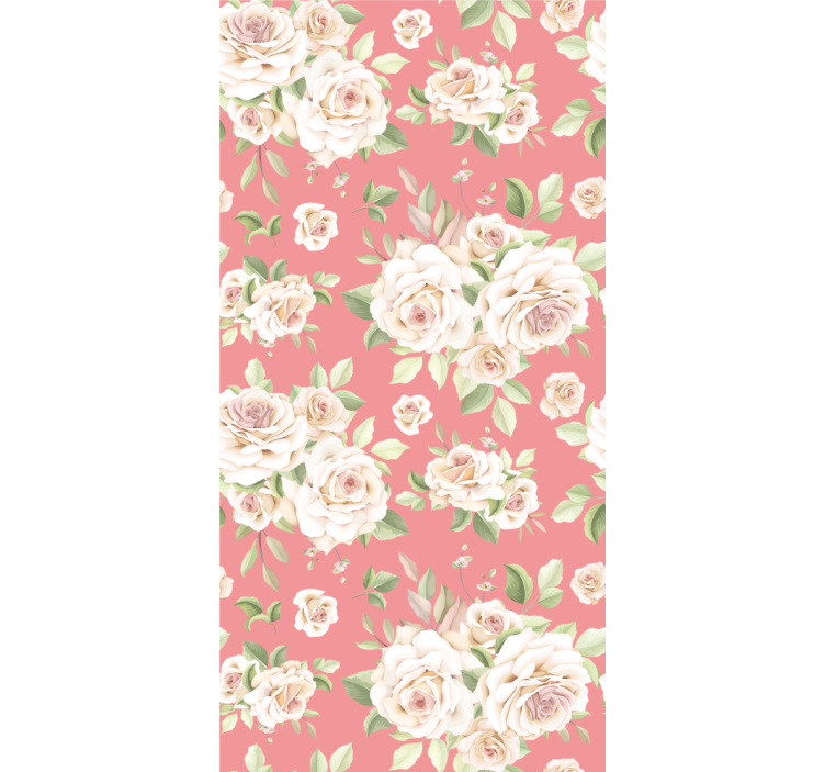 Rollo Fenster Esszimmer rosen blumenmuster - TenStickers