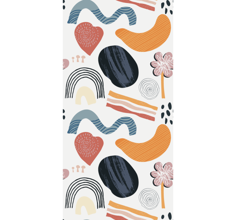 Rollo Fenster Zeichnungen abstrakte pastellfarbene formen - TenStickers