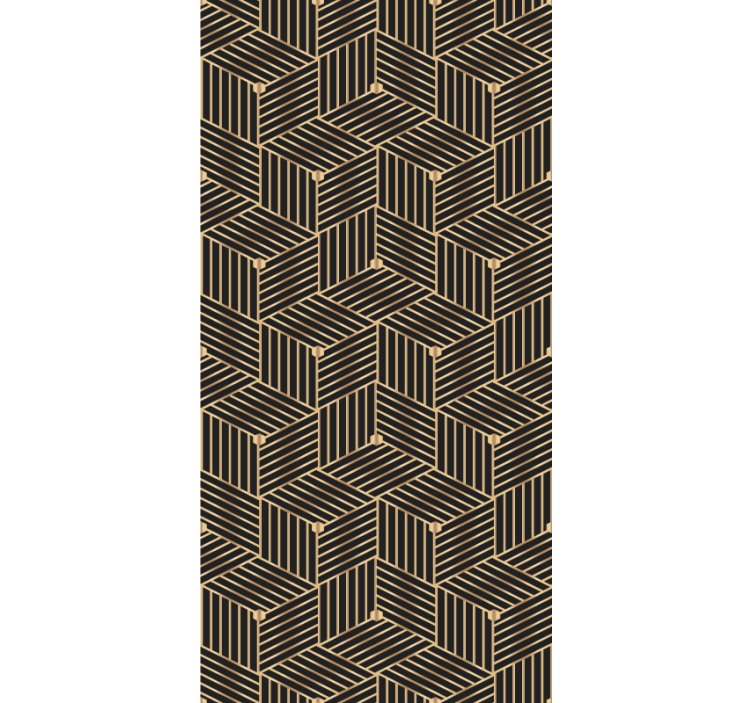 Elegante Rollos Goldenes geometrisches dekomuster - TenStickers