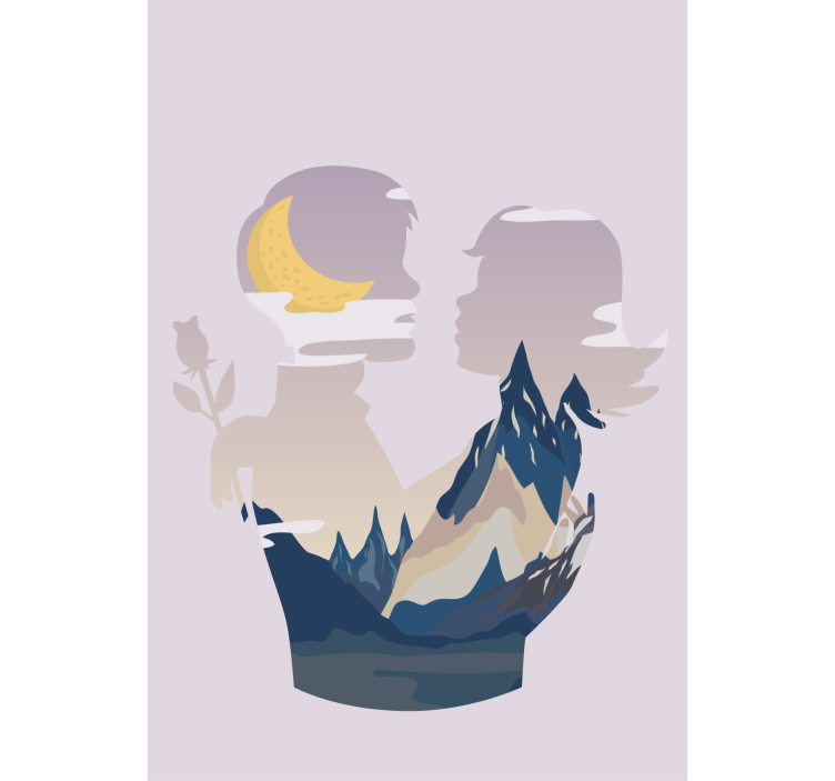 Rollo Fenster originell nachtbergszene - TenStickers