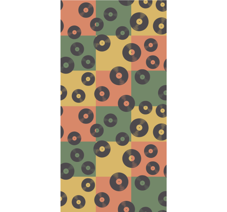 Mehr Vintage Rollo Fenster retro-schallplatten - TenStickers