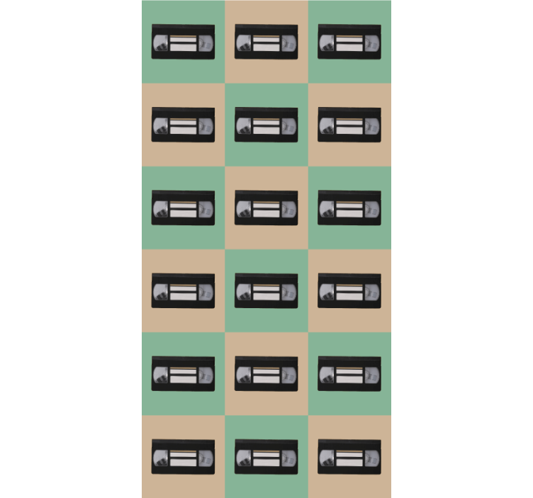 Mehr Vintage Rollo Fenster retro-bandmuster - TenStickers