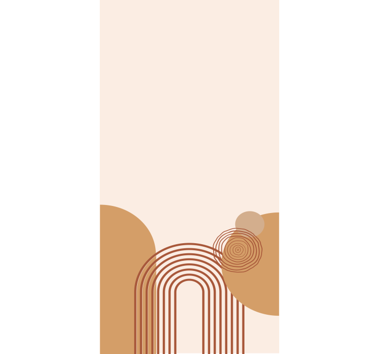 Fenster Rollo modern beiges design mit geschwungenen linien - TenStickers