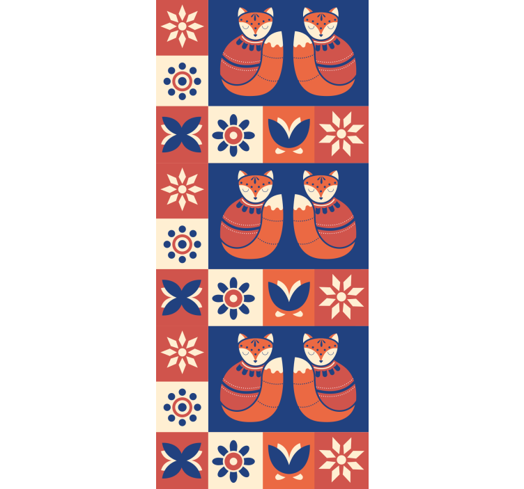 Rollo Fenster Tiere bezaubernde fuchsmuster - TenStickers