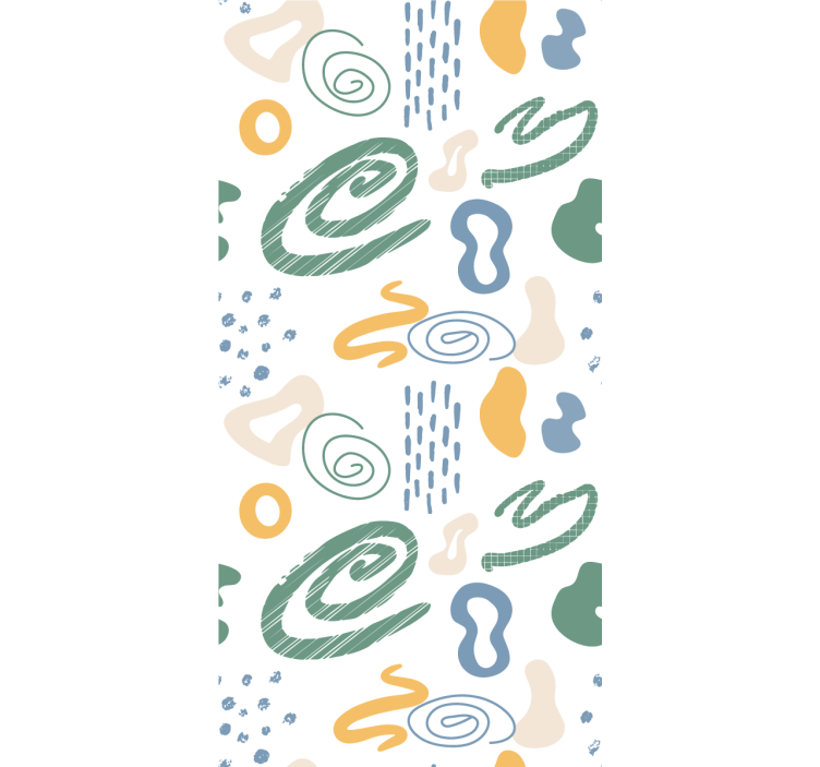 Fenster Rollo modern abstrakt gemalte formen - TenStickers