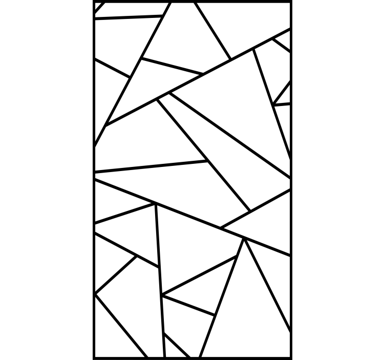 rollo fürs Bad Schwarze geometrische linien minimalistisches Des - TenStickers