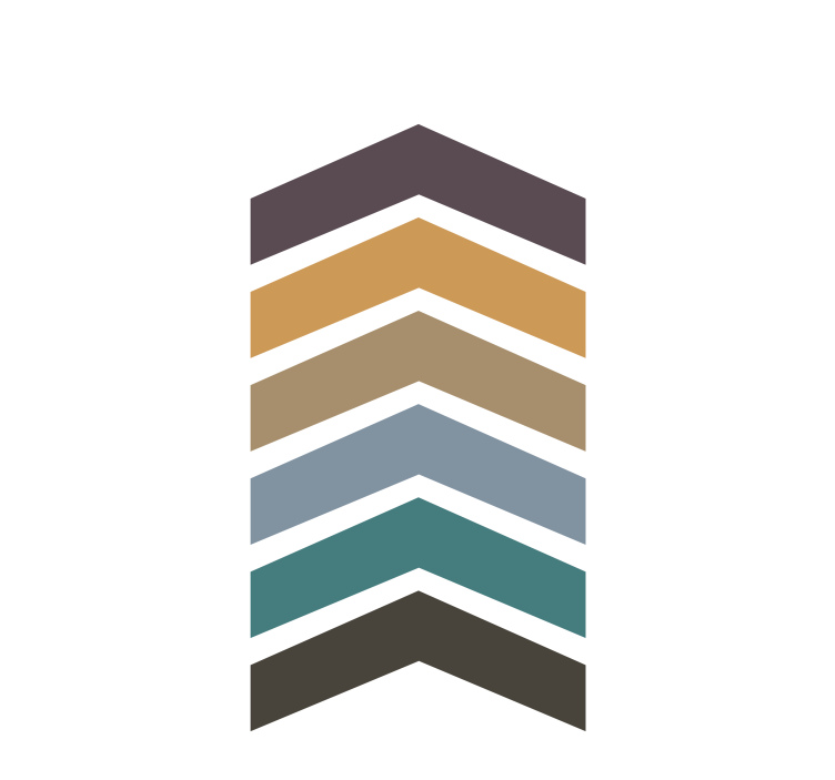 Fenster Rollo modern chevron-musterschichten - TenStickers