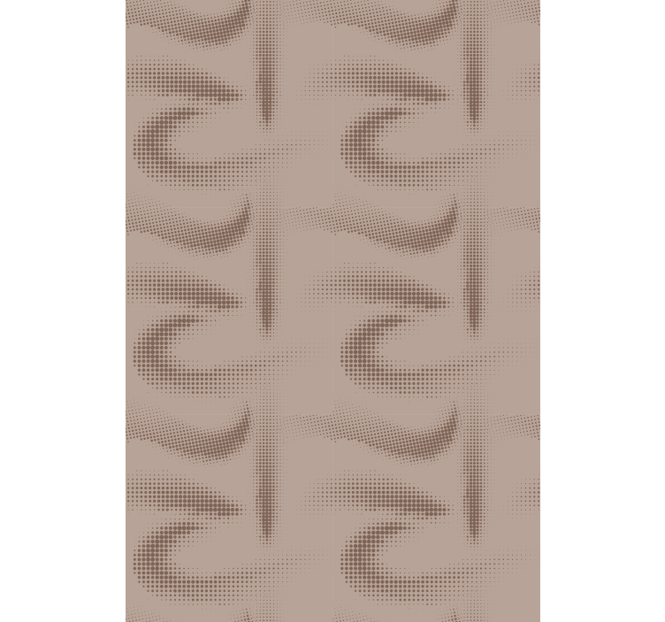 Rollo Fenster Muster braun gebogen gemustert - TenStickers