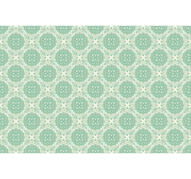 Skandinavische Rollos Grünes blumenmuster - TenStickers