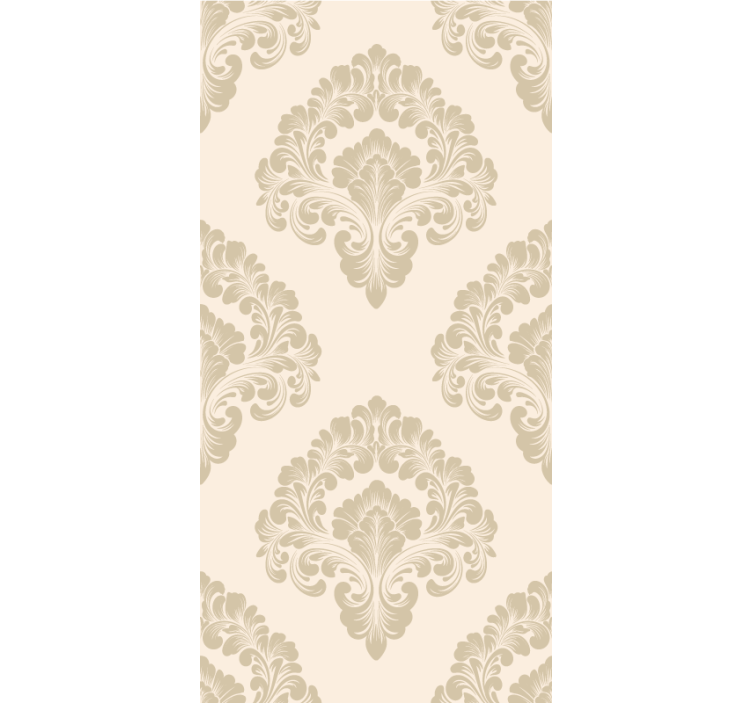 Rollo fenster elegant beige damastmuster - TenStickers