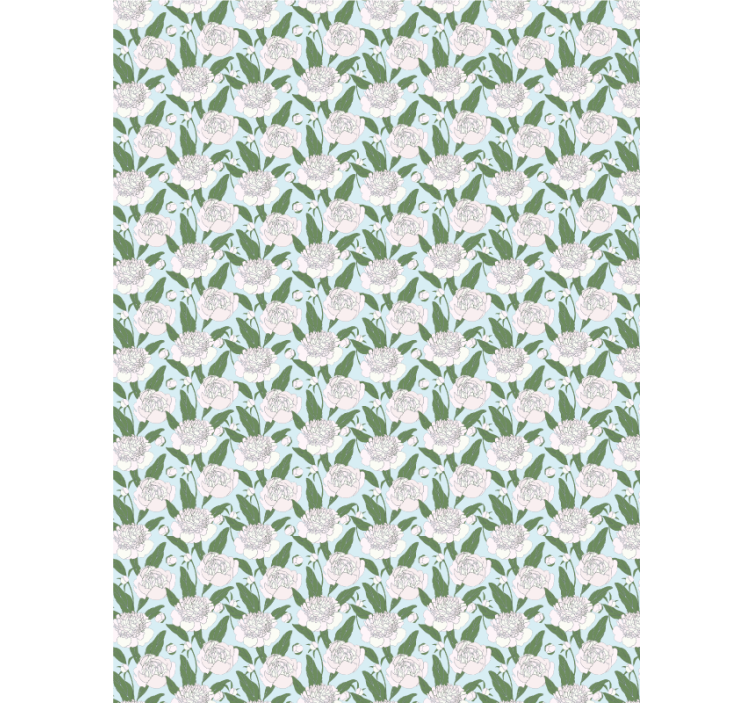 Rollo Fenster Blumen weißes pfingstrosenmuster - TenStickers