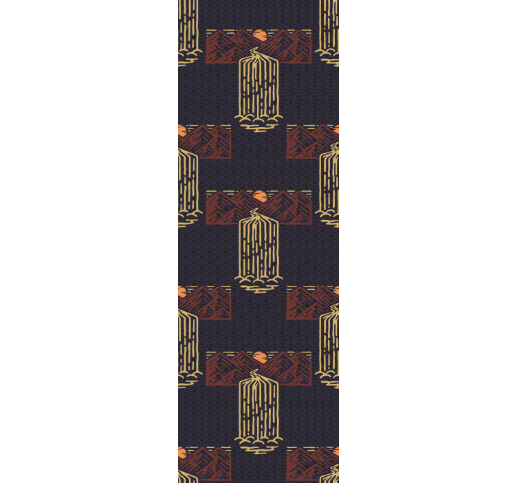 Mehr Vintage Rollo Fenster sonnenuntergang mit wasserfällen - TenStickers