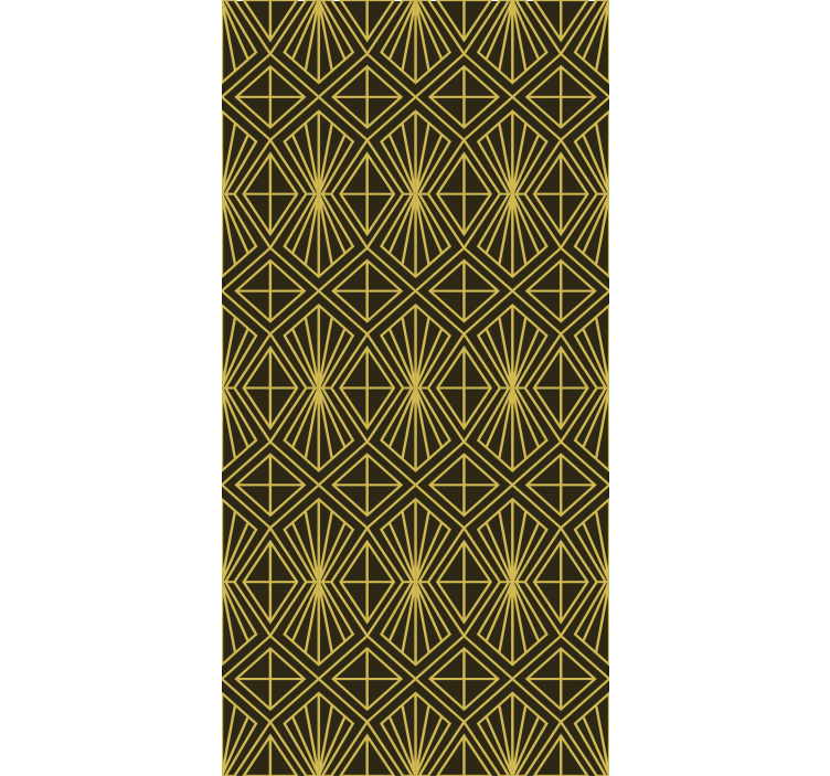 Mehr Vintage Rollos Geometrisches art-deco-muster gold - TenStickers