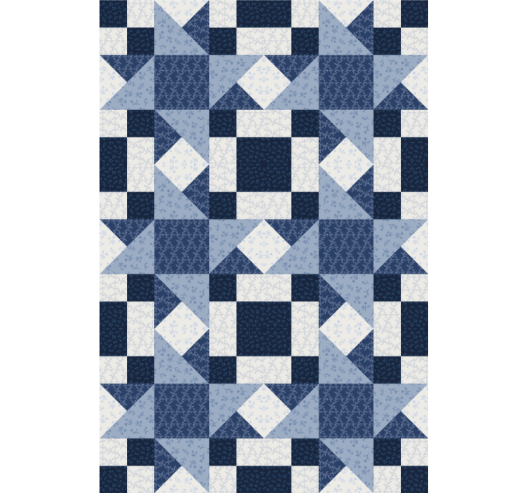 Rollo fenster muster mit geometrischen patchwork-mustern - TenStickers