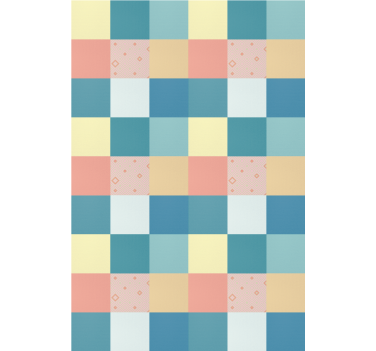 rollo mit Textur und Muster Patchwork buntes retro-muster - TenStickers
