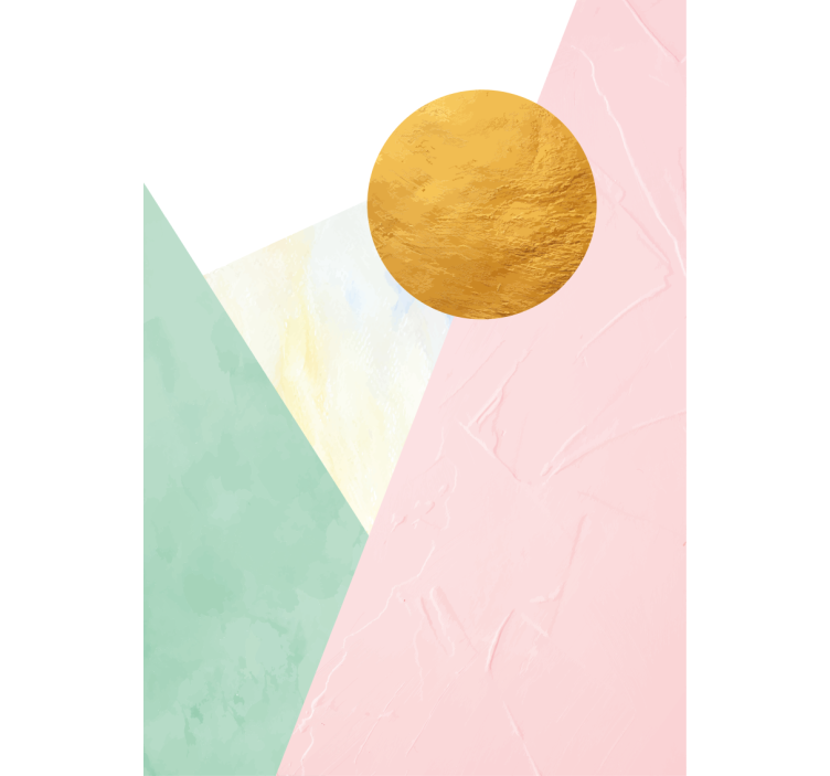 Fenster Rollo modern goldenes kreisdesign - TenStickers