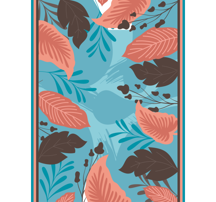 Rollo Fenster Blumen blattblumenarrangement - TenStickers