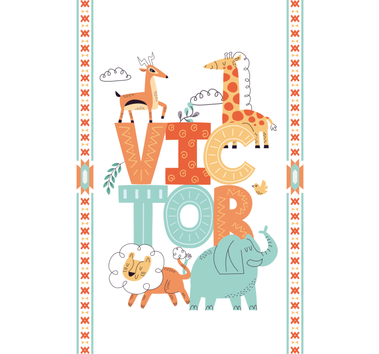 Rollo Fenster Kinderzimmer wilde tiere mit namen - TenStickers