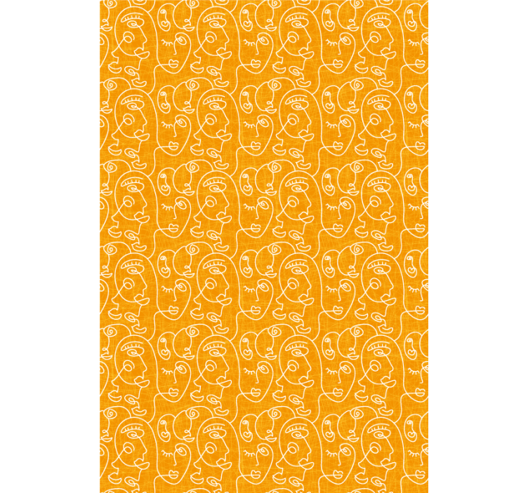 Rollo Fenster Zeichnungen stilisierte gesichtsmuster - TenStickers