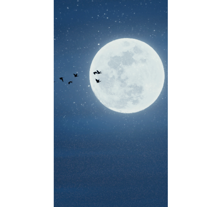 Origineller Rollo Vollmond und himmel - TenStickers