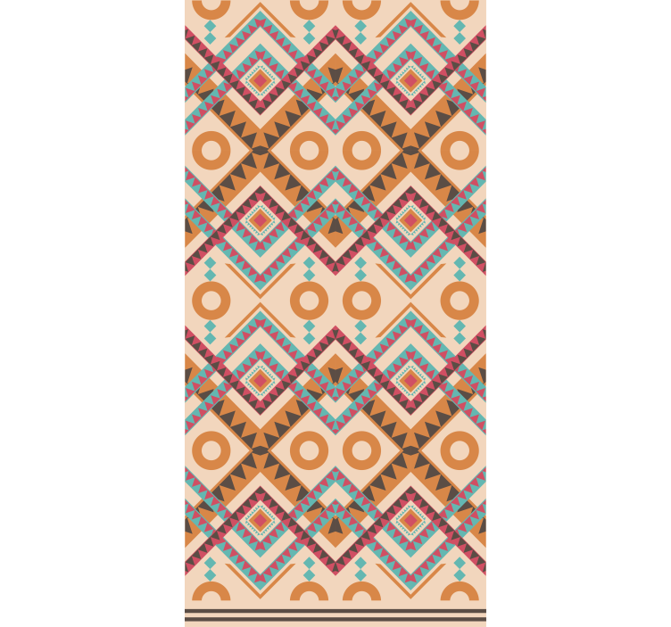 rollo mit Textur und Muster Mehrfarbiges rautenmuster - TenStickers