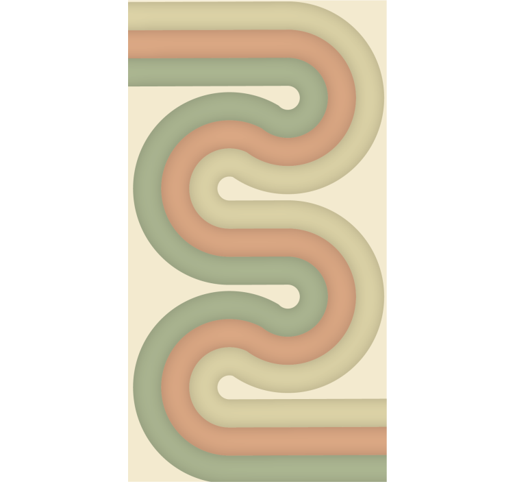 Rollo Fenster Wohnzimmer geschwungenes linienmuster - TenStickers