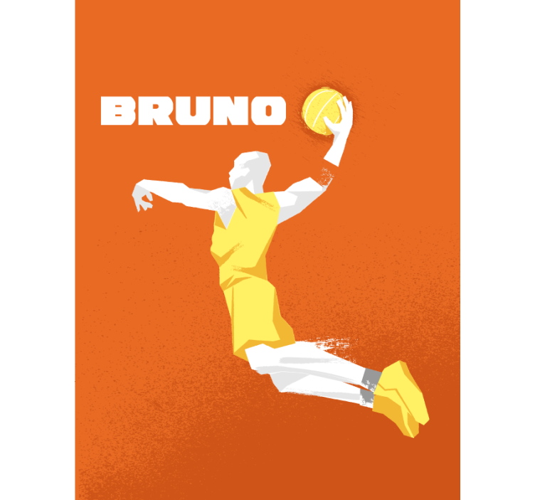 rollo Sport Personalisierter name des basketballs - TenStickers