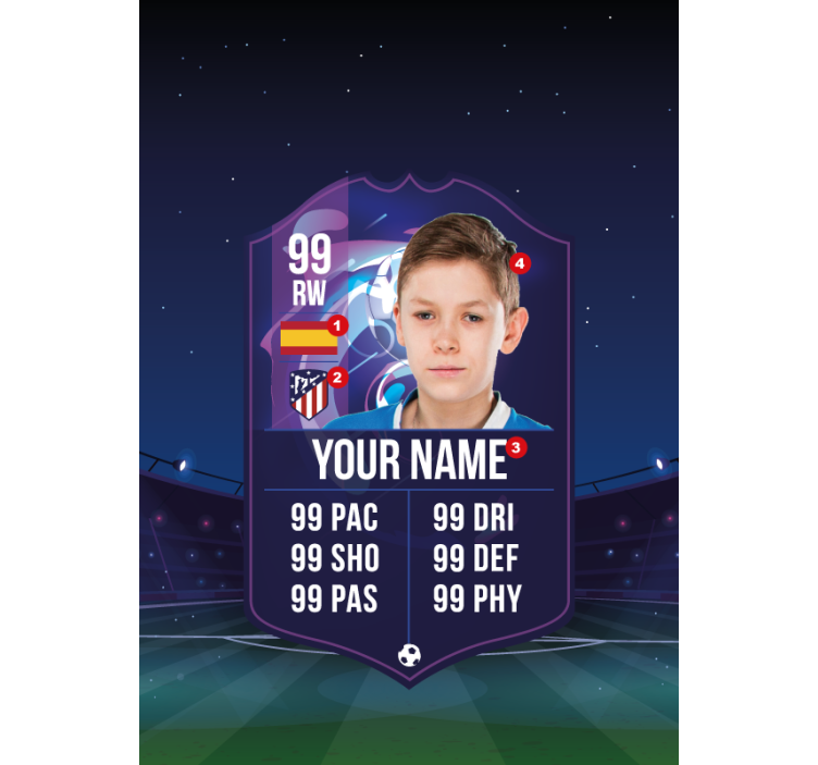 Rollos für Kinder Fußballspieler Karte - TenStickers