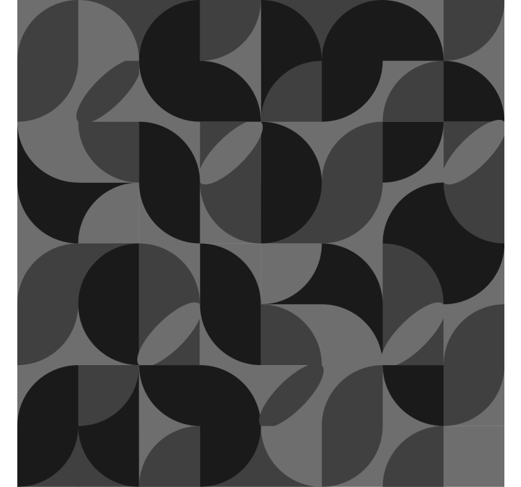 Rollos fürs Wohnzimmer retro-schwarze formen - TenStickers